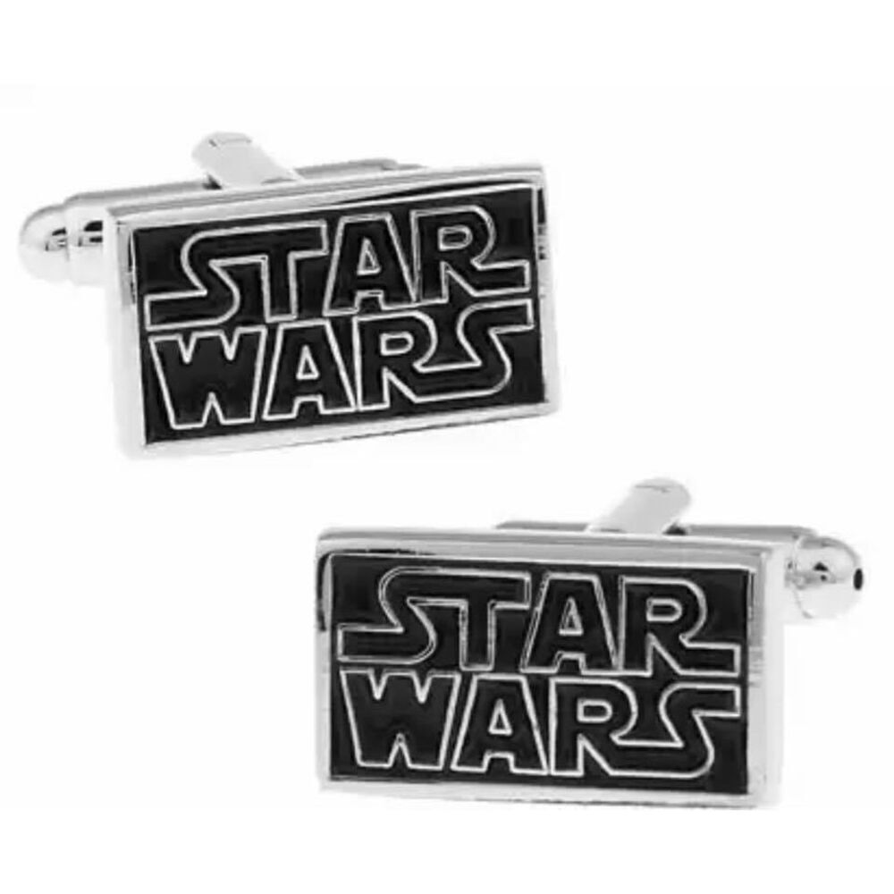 Brand New Mens Boutique Star Wars Stainless Steel Logo Cufflinks Cuff Links